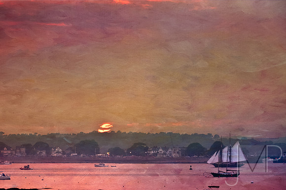 Schooner at Sunset