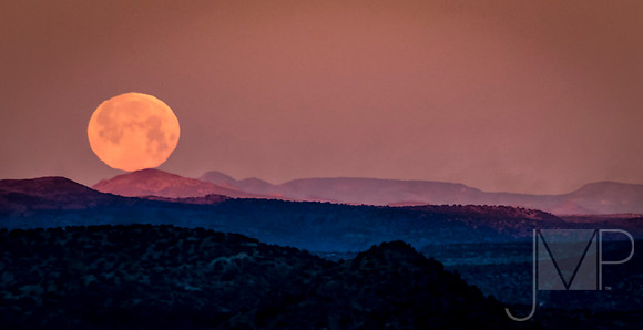 Moon set over Sedona