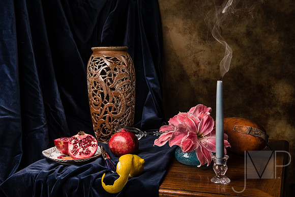 Pomegrante with Candle Snuffed