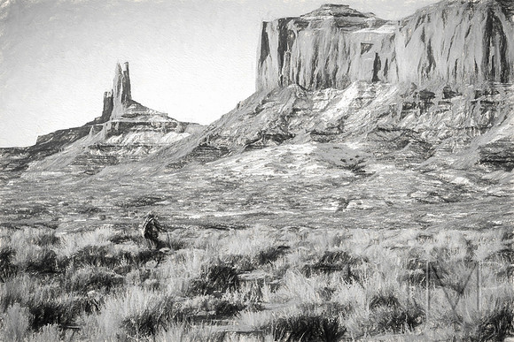 Monument Vallery hiker