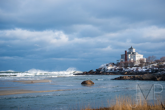 Good Harbor Beach house in Winter Storm