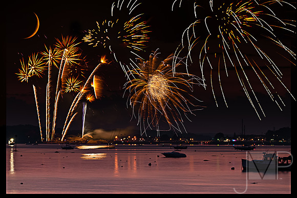 Fireworks over the harbor